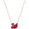 Penjoll Swarovski Iconic Cigne cristalls vermells bany d'or 5465400
