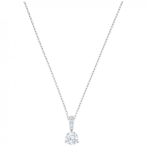 Solitaire Swarovski pendant 5472635 white crystals rhodium plating