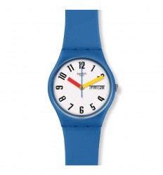 Swatch watch Original Gent SOBLEU GS703 blue color white dial