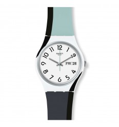 Swatch watch Original Gent GREYTWIST GW711 grey white black color