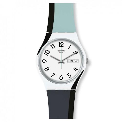 Swatch watch Original Gent GREYTWIST GW711 grey white black color