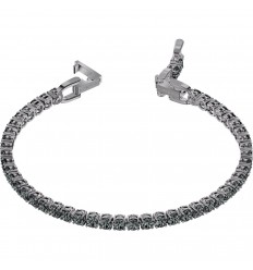 Swarovski Tennis Deluxe bracelet grey ruthenium plating 5514655