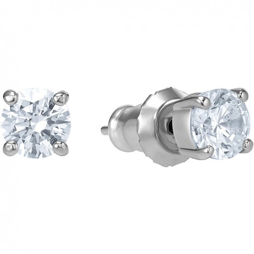 Pendientes botón Swarovski Attract cristales blancos baño rodio 5509937