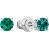 Attract stud Swarovski earrings green crystals rhodium plating 5512384