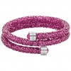 Swarovski Crystaldust Bracelet double fuchsia color 5292449