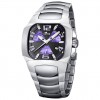 Reloj Lotus Code Hombre Cronógrafo 15501/9 Esfera negra brazalete acero