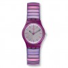 Reloj Swatch Mujer FLEXIPINK Esfera plateada brazalete metálico LP144A