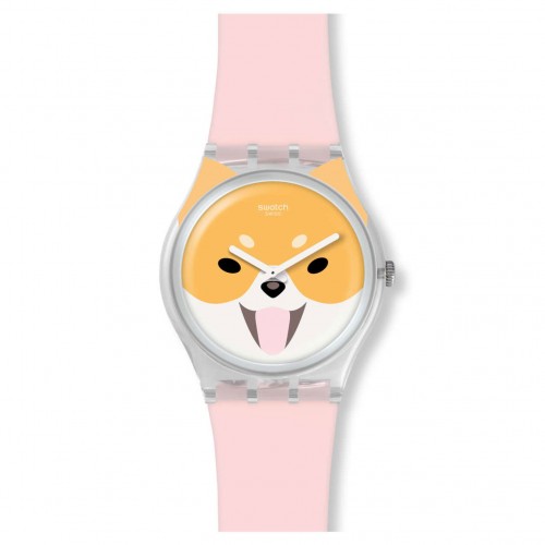 Rellotge Swatch Originals Gent AKITA INU corretja silicona rosa GE279