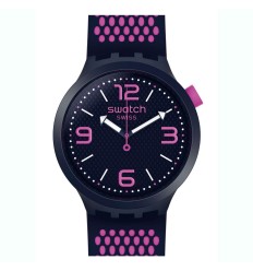 Reloj Swatch Big Bold BBCANDY color negro y violeta SO27N103