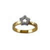 Communion gold ring yellow and white gold star 78831-A