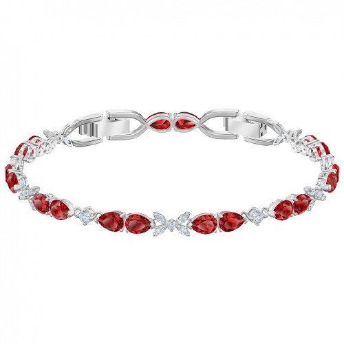 Swarovski Louison Bracelet 5495264 Red color Rhodium plating