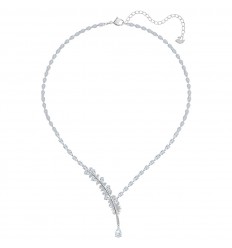 Nice Swarovski necklace white crystals rhodium plating 5493401